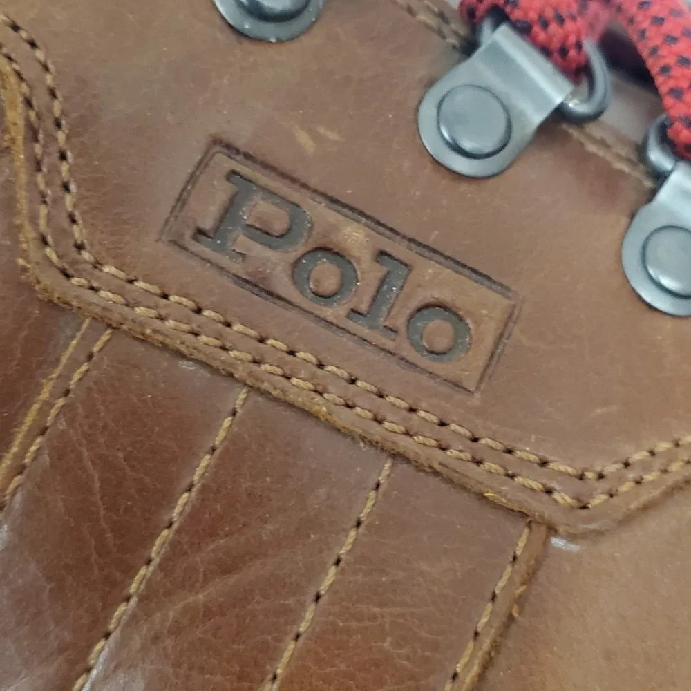 Polo Ralph Lauren‎ Mens Oslo Lace Tactical Boots Size 11 Brown Leather Gorpcore